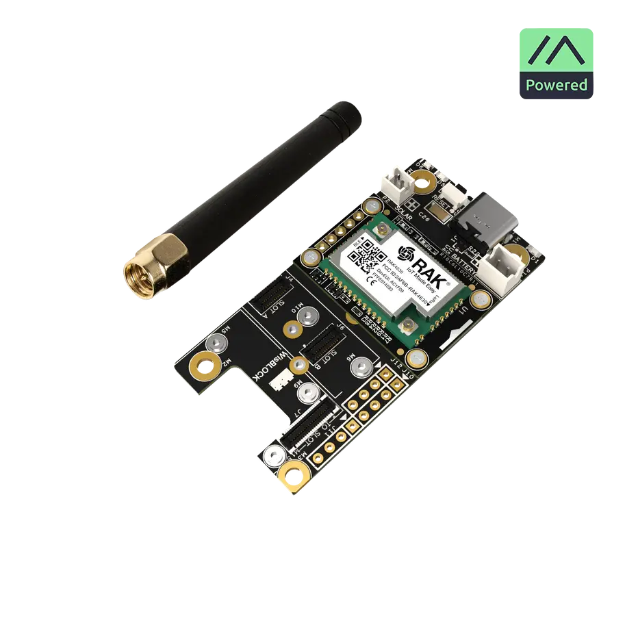 RAK WisBlock Meshtastic Starter Kit with RAK4631 and stubby antenna